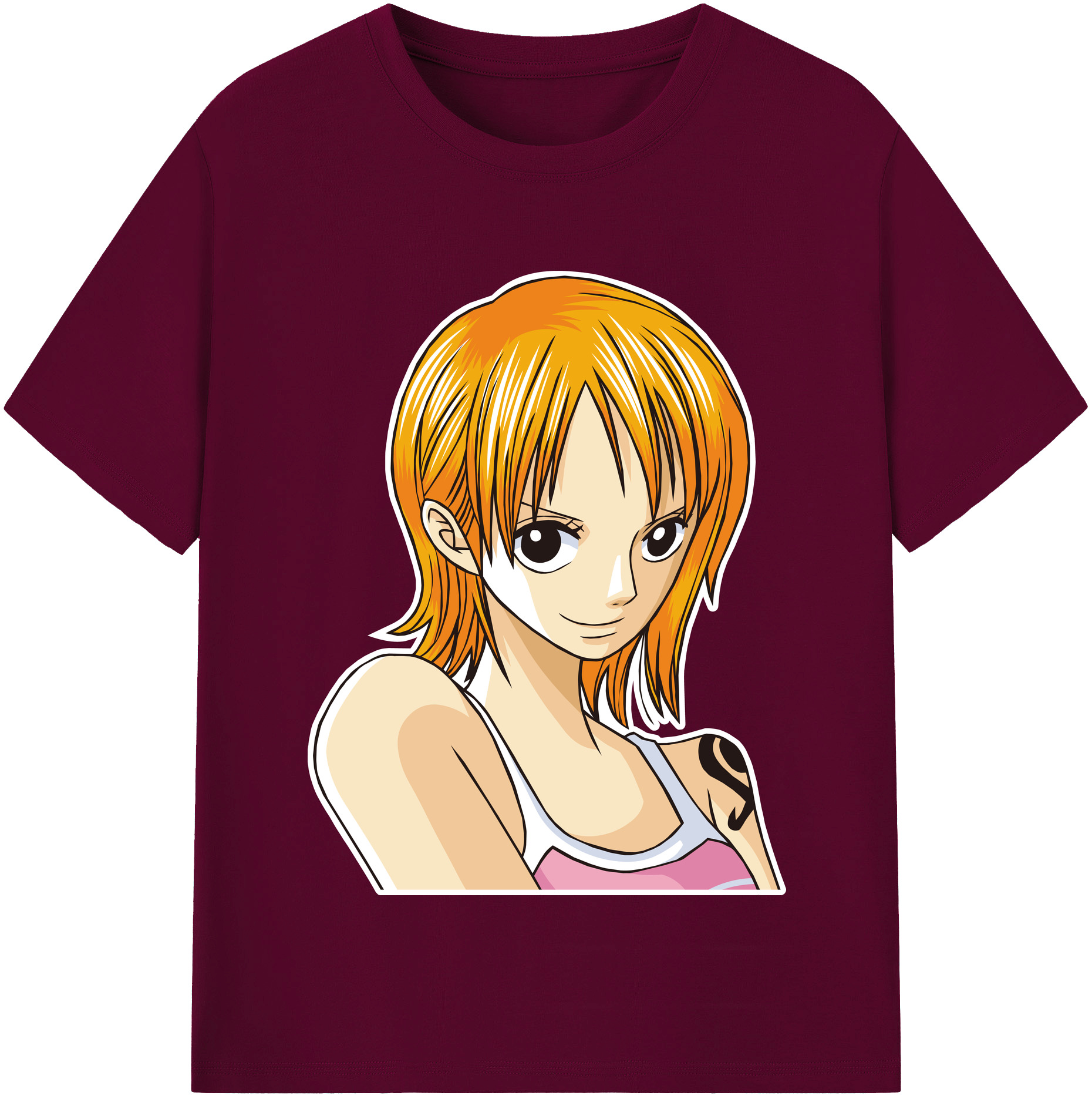 （画像用） ワンピース ナミ ONE PIECE Nami レディースカジュアルプリントTシャツ（綿100％）